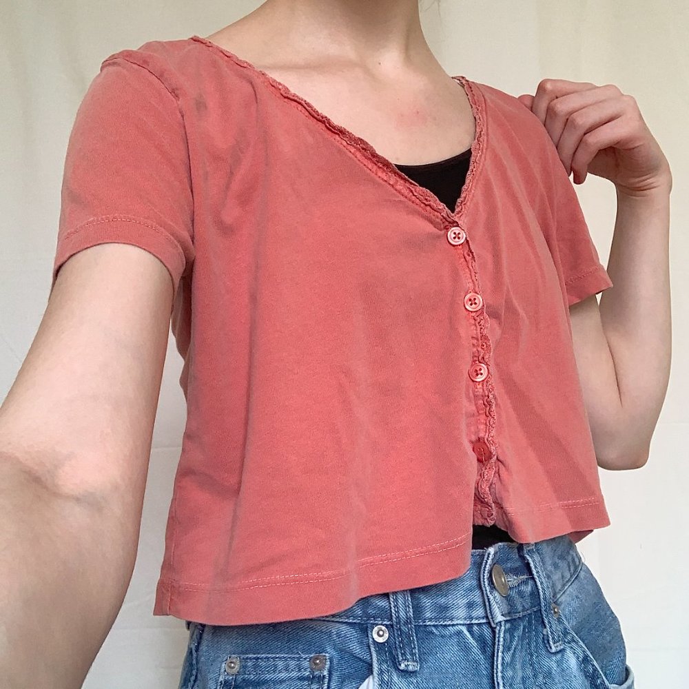 💕Urban Outfitters Pink Button-Up Blouse💕